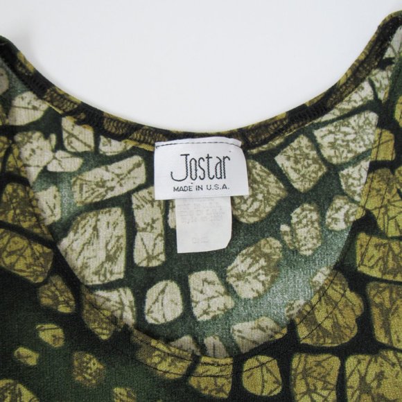 Cute Y2K Green Stretch Knit Printed Top Sleeveless Tank Top Summer Size/M-L - Picture 7 of 9